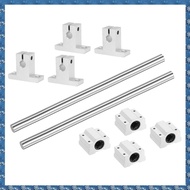2 Pcs 8mmx150mm Linear Motion Rail Shaft Slide Guide with 4 Pcs Bearings and 4 Pcs SK8 Rail Support