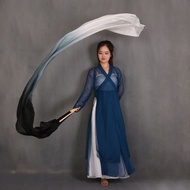 Dance fan lengthens white gray black ancient style left hand pointing to the moon l舞蹈扇子加长白灰黑古风左手指月如烟