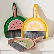 Mini Desktop Broom And Dustpan Set (1 Broom + 1 Dustpan) - Fruit Style. Suitable For Kitchens, Bathr