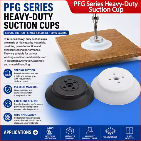 PFG Heavy Duty Vacuum Suction Cup Flat Type Strong Sucker PFG60/80/95/100/120/150/200/250 NBR Silico