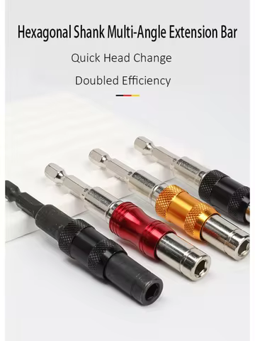 Magnetic Ring Screwdriver Bit Set with Extension Rod, Quick Change Holder for Electric Screwdrivers 