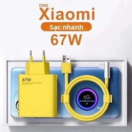 Bộ Chuyển Đổi Sạc Siêu Nhanh USB 67W 6A Với Cáp Type-C Cho Xiaomi Mi 11 Mi 12 POCO X5 X4 Pro Redmi N