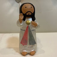 Divine Mercy 10 CM Miniature Mini Jesus Christ Statue with Base Figurine for the holiday by Everythi