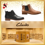 Clarks Women's Taylor Shine Short Chelsea Boots - Leather, Side Gore,[ Direct from Japan ]