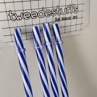 STRIPES Reusable Straw - Eco-friendly BPAFREE plastic Straw 23cm