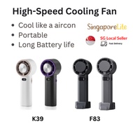 Cooling Mini Handheld  Fan with LED Display & 100 Adjustable Speed Settings K39 F83