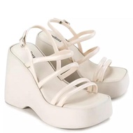 Sandal Wedges Wanita Original Melissa Jessie Platform Ad - Beige Ubas