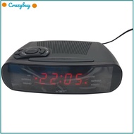 CR Alarm Clock Radio with AM/FM Digital LED Display with Snooze, Battery Backup Function