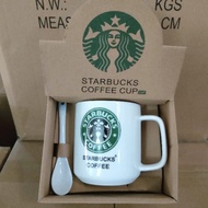 Starbucks Cup With Tea Spoon Starbucks Mug Cawan Starbucks Coffee Cup Cawan Kopi Corporate Water Mug Ceramic Mug