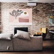 Large Fabric Wall Tapestry Pink Sunset Home Decor (S)