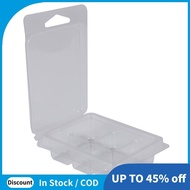 100 Packs Wax Melt Clamshells Molds Square, 6 Cavity Clear Plastic Cube Tray for Candle-Making & Soa