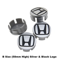 4 Units Honda Rim Cap 58MM & 69MM Wheel Center Caps Tyre Hub Caps For CITY HRV BRV CRV CIVIC ACCORD 