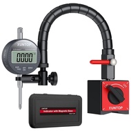 0-1"/0.0005" Digital Dial Indicator and 176lbs (80kg) Max Pull Magnetic Base Inch/Metric Electronic 