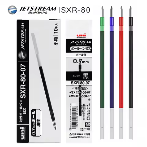 10 Pcs UNI Refill SXR-80-038/05/07 Medium Oil Refill JETSTREAM Series Ballpoint Refill SXE3-400/MSXE