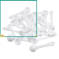 50pcs 1g White Plastic Measuring Spoon Gram Scoop Food Baking Medicine Powder