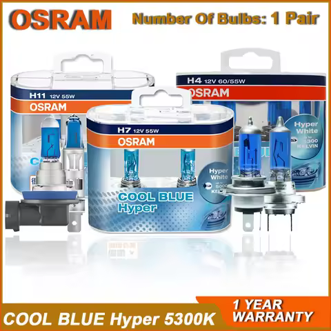 OSRAM H7 H4 H1 H11 HB3 9005 HB4 9006 COOL BLUE Hyper White Light Halogen Headlight Car Light Hi/Lo B