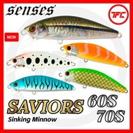 SENSES SAVIORS 60S 70S Sinking Minnow Lure Baits 6cm 7cm 60mm 70mm