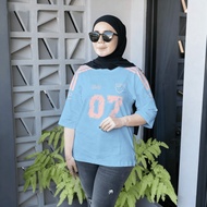 Women's Oversized T-Shirt 7/8 Sleeves Size 7 Muslim Sports Jersey Premium Combed Women's Oversized