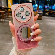 TECNO SPARK 30 2024 Mirror Magnetic Bracket Glitter Casing For TECNO Spark 30 30C Spark30 Spark30C 3