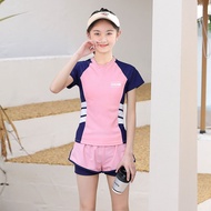 2-piece swimsuit for plus size girls with pants and skirt