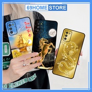 Samsung A02s / A03s case with golden dragon print, unique code