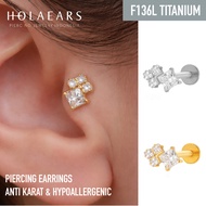 (L48) F136L TITANIUM STEEL BARBEL PIERCING EARRINGS | HELIX LOBE UPPERLOBE FLAT CONCH