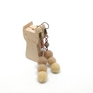 麥飯石X糰子羊毛氈 耳勾 鋁線耳夾 耳環