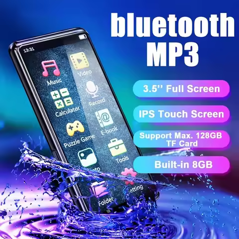 Mahdi M9 bluetooth 5.0 8GB Lossless MP3 MP4 Player 3.5inch HD IPS Full Screen External Speaker Ebook