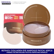 Mediheal [NEW] Retinol Collagen Eye Ampoule Patch, 60pcs - Wrinkle Care , brightening, moisturising
