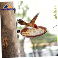 Wall Mounted Bird Feeder Bird Container Bird Bath Deck Bowl Platform
