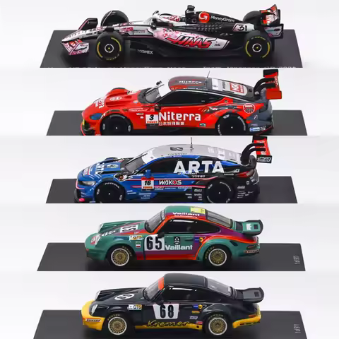 Spark 1:64 HAAS VF-25 NO.31/Niterra NDDP NO.3/ARTA MUGEN CIVIC TYPE R-GT No.16/Carrera RSR 3.0 No.65
