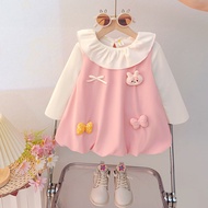 Live Supply 2026 Baby Girl Princess Dress Children Fashion Bow Two-Piece Autumn Clothes 2026.7.19z09