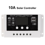 #10A Solar Charger Controller 10A 12V 24V เครื่องชาร์จแบตเตอรี่ LCD Dual USB แผงควบคุมพลังงานแสงอาทิตย์สำหรับ Max 50V PV Input RBL