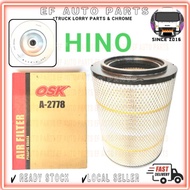 OSK A 2778 HINO PROFIA AIR FILTER PU 17801 2960 11'' X 14'' LORRY LORI AGIN FILTER CLEANER