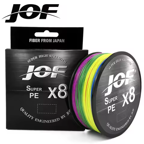 JOF 15-100LB X8 Braided Fishing Line Abrasion Resistant Superline Zero Stretch for Saltwater and Fre