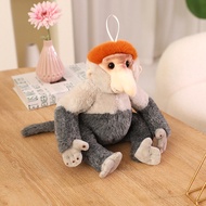 Cross-Border Simulation Monkey Doll Plush Toy Big Nose Monkey Zoo Baboon Doll Boy Birthday Gift