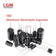 50Pcs Aluminum Electrolytic Capacitor 16V 47uF 100uF 220uF 330uF 470uF 680uF 1000uF 2200uF 3300uF 47