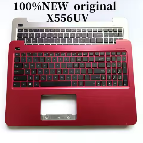 100%New US English For ASUS X556 X556U X556UV Laptop keyboard Palmrest Assembly Upper case cover 90N