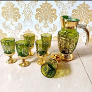 ESKAN SHINIL SET OF 7PCS / TEA SET / TEKO SET GELAS CANGKIR SULTAN / GELAS CANGKIR MINUM KERAMIK KAC