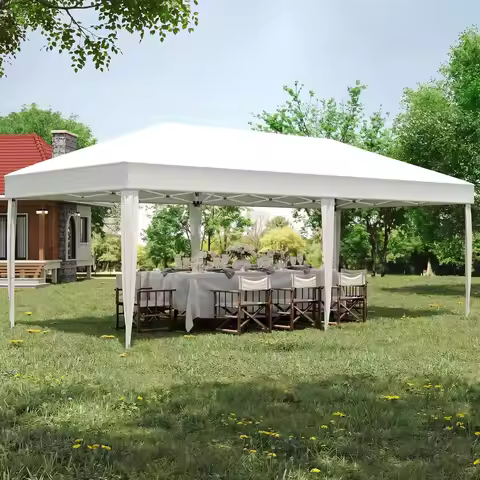 10x20 Pop Up Canopy, Heavy Duty 420D Outdoor Canopy Tent with Carry Bag