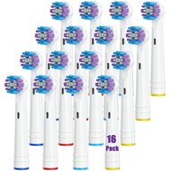 Toothbrush Replacement Heads Compatible with Oral B Braun，Pack of 16 Professional Electric Toothbrus