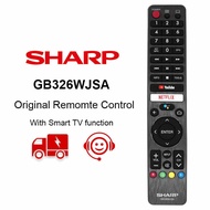 SHARP  GB326WJSA For Sharp Netflix AQUOS Smart Voice LCD TV Remote Control GB346WJSA 4T-C50BJ3T 2T-C