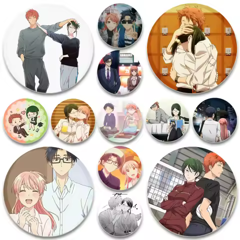 Anime Wotakoi Love Is Hard for Otaku Brooches Pins Fashion Jewelry Accessories Cartoon Cosplay Badge