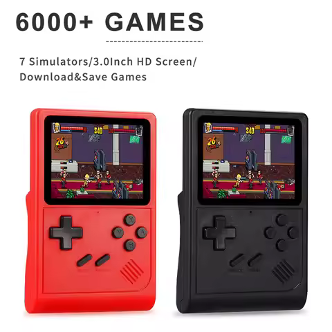 GB300 Portable Handheld Game Player 3 Inch Video Game Console Built-In 6000 Games For Sfc/md/gba Ret