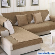 Luckinhome 1 2 3 4 Seater &amp; L Shape Combination Sofa Cover Cushion Big Size Brown Red Purple Grey
