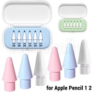 6Pcs 2B 2H Replacement Nib Set for Apple Pencil - Touch Pen Accessories for iPad Tablet - Durable An