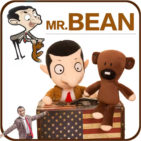 Funny Mr. Bean Teddy Bear Plush Toys Comedy Cartoon Movie Characters Cute Animals Baby Plush Dolls M