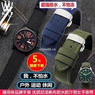 ﹊♠Suitable for Citizen Eco-Drive BM8475 Seagull Army Watch Timex series male nylon canvas watch strap 22