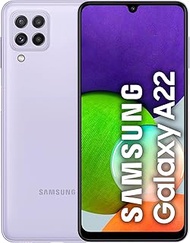 Samsung Galaxy A22 (4G) Dual-SIM 128GB ROM + 4GB RAM (GSM Only | No CDMA) Factory Unlocked 4G Smart Phone (VIOLET) - International Version