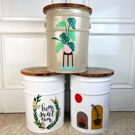 Barrel Bench Aesthetic Chair Unique Chair Drum Stool Home Decoration